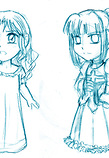 Chibis Sophie and Ruby!! :) Illustration